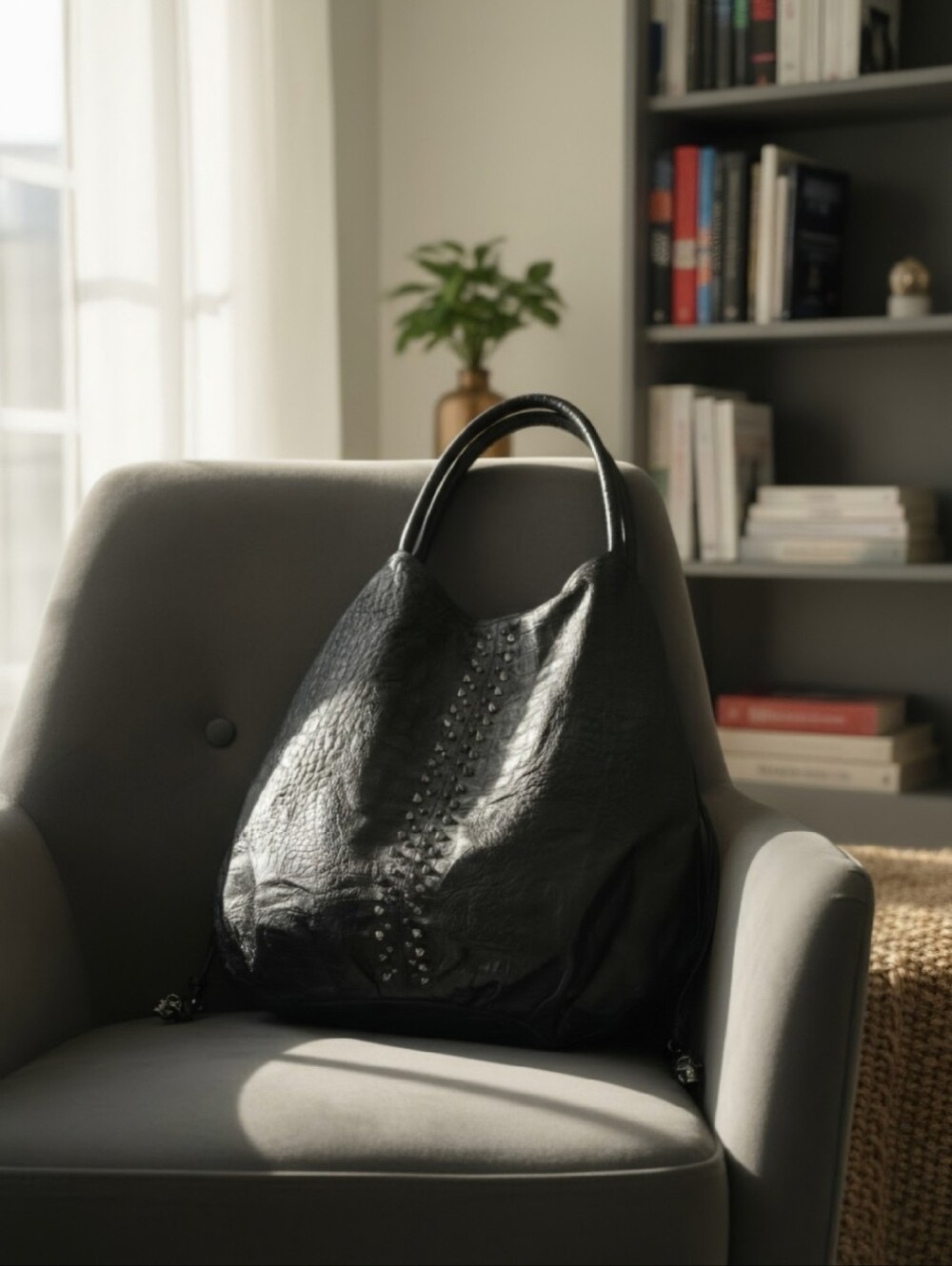 Thomas Wylde Studded Leather Hobo Bag